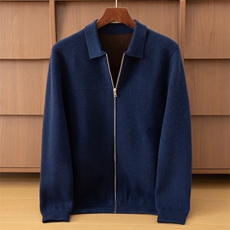 2025年秋季长袖时尚百搭通勤简约羊绒开衫，男装羊绒开衫，米亚康羊绒