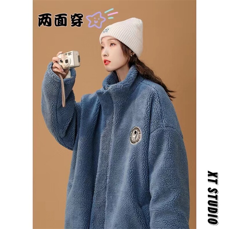 两面穿重磅女港风潮牌潮流美式棉服外套A170-M801-TP38，女装棉衣/棉服，电商A170