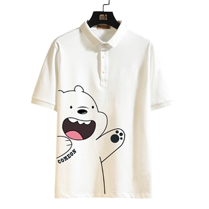 PL57131-P35 翻领短袖polo衫男大码胖子半袖t恤男有领保罗衫图片