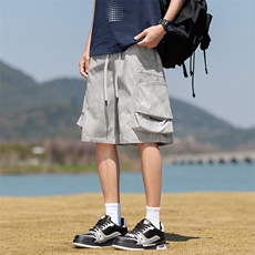 胖胖哥美式扎染多口袋工装短裤男夏季大码宽松休闲运动五分休闲裤，男装牛仔裤，星座217-2