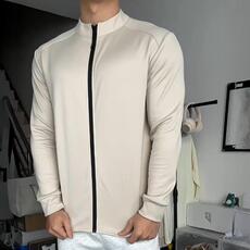 JY688-P35德绒开衫外套男女款健身运动训练服修身长袖打底衫，男装T恤，星座1501-3