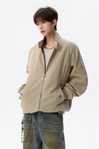 美式复古棒球服外套男春秋季潮牌拉链立领夹克宽松上衣服JK005图片