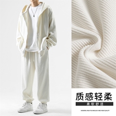 美式休闲条绒开衫连帽外套加束脚百搭休闲卫裤-TZ850特批117，男装休闲套装，星座718