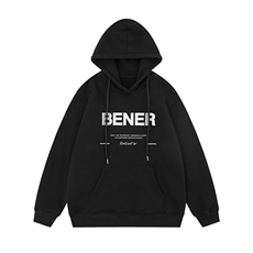 白底23秋季时尚百搭宽松字母印花潮流连帽卫衣W2022P40控58，男装卫衣，电商A247-1