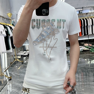 新款时尚高端精品欧货夏季男T恤短袖潮流抖音A227B-A-719-P48图片