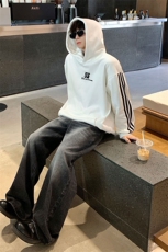 2025港风连帽刺绣设计袖子三杠织带大码M-5XL卫衣男WY77737P58控，男装卫衣，星座227-7