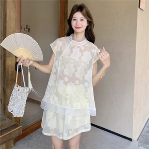 《现货好数据》26夏新中式提花短裤套装女RF2B153-7019-P155-K248
