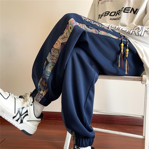 K2386特批30无差价M到5XL 民族风小熊休闲卫裤男裤子长裤图片