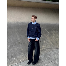 网图假两件设计衬衫领高智感垫肩外套男夹克春季JK016P138，男装夹克，星座512-1（原513-3）