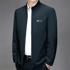8003大货主推中老年商务休闲立领夹克男士纯色简约爸爸装外套，男装夹克，星座1108-3