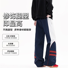 美式休闲潮牌直筒宽松cleanfit百搭工装休闲裤子K06573-P45，男装工装外套，星座308B-2