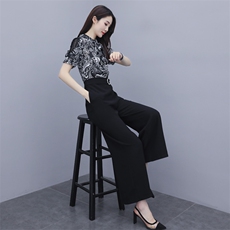 2022夏季新款连体裤OL气质修身显瘦连体裤阔腿裤，女装休闲裤，岚衣(原川流布茜）