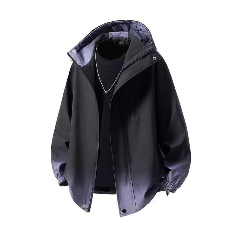 立体白底山系防水渐变大码M-5XL夹克男聚酯纤维JK77088P85控，男装夹克，星座227-7