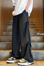 XZ616夏季薄款压褶设计款宽松冰丝透气休闲裤TY1035特P35控68，男装休闲裤，星座512A（原616）