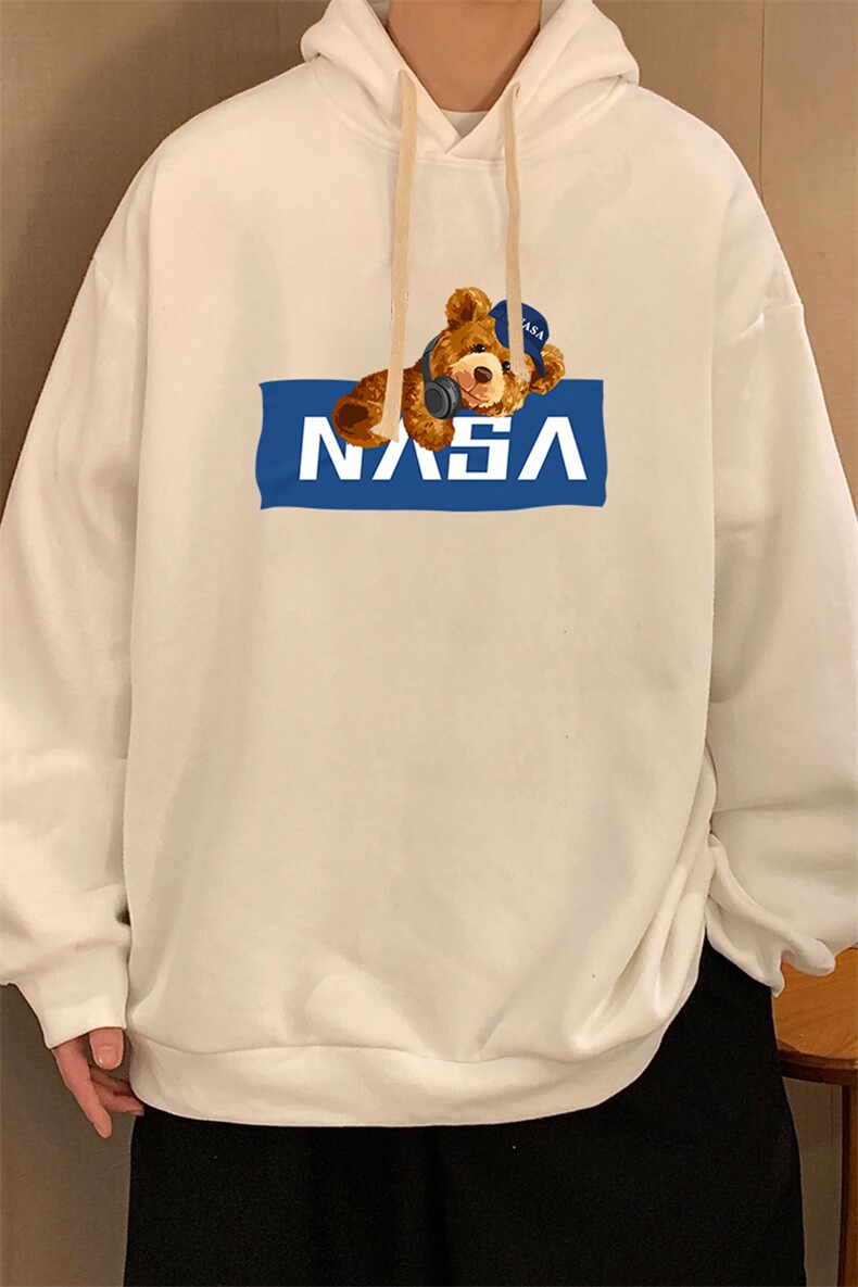 NASA纯棉连帽卫衣男大码运动帽衫宽松薄WY2247-P35,男装卫衣,电商A040