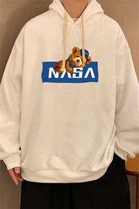 NASA纯棉连帽卫衣男大码运动帽衫宽松薄WY2247-P35图片