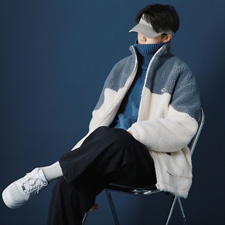 秋冬羊羔毛外套男士加绒加厚夹克宽松大码ins潮流男装MY208-P80图片