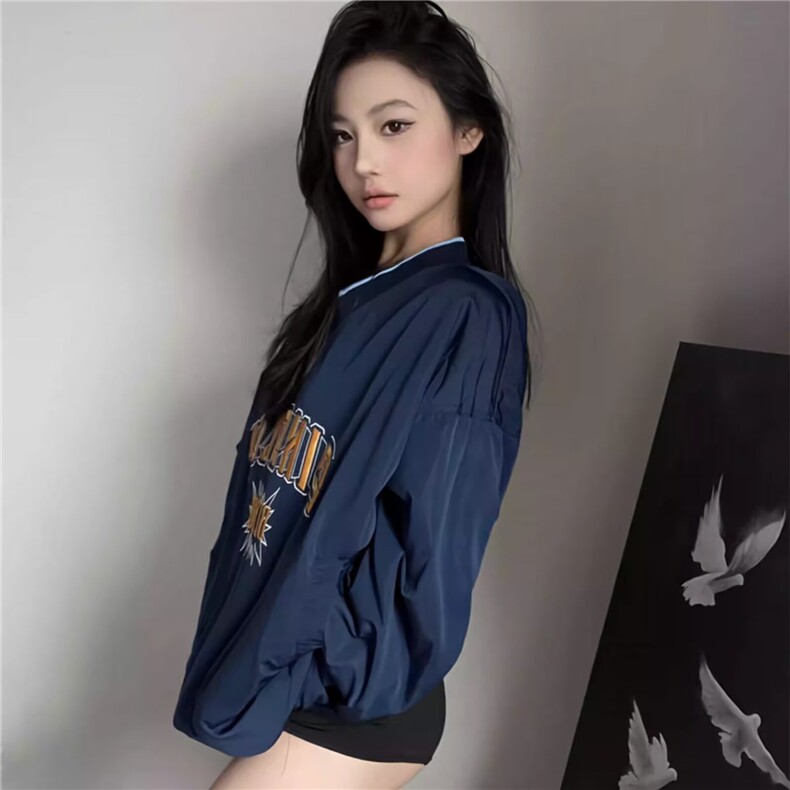 W65-P39文艺简约美式街头字母刺绣卫衣时尚慵懒原宿ins流行,男装卫衣,电商B323A