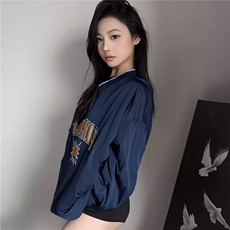 W65-P39文艺简约美式街头字母刺绣卫衣时尚慵懒原宿ins流行，男装卫衣，电商B323A