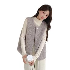 当季新款皮毛一体马甲2C229-86106-P175-K375，女装马甲，2C229
