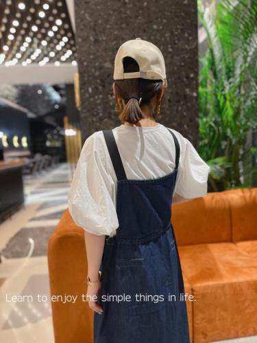 牛仔背带裙，女装，跳跳谷