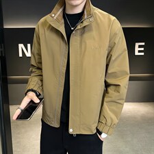 店主风新款夹克外套男春秋休闲百搭时尚立领男士夹克S1857-P90，男装夹克，星座310B-3