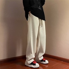 WJ2089-P32工装裤男灯芯绒阔腿裤子春秋潮流卫裤宽松抽绳休闲裤，男装休闲裤，电商C233