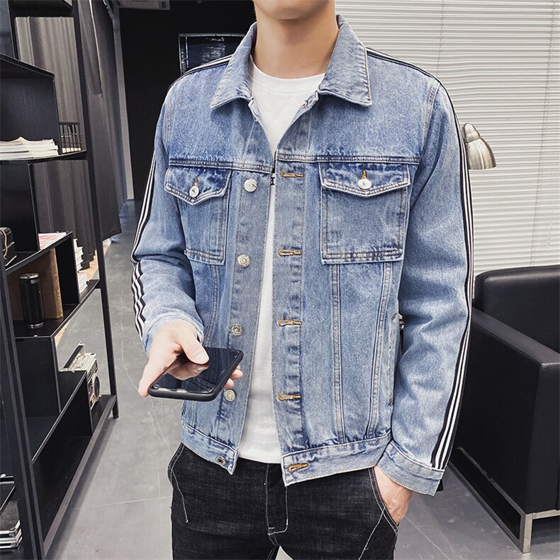 店主风外套男士春秋季新款韩版潮流ins牛仔夹克衣服男装9160,男装夹克,电商A318