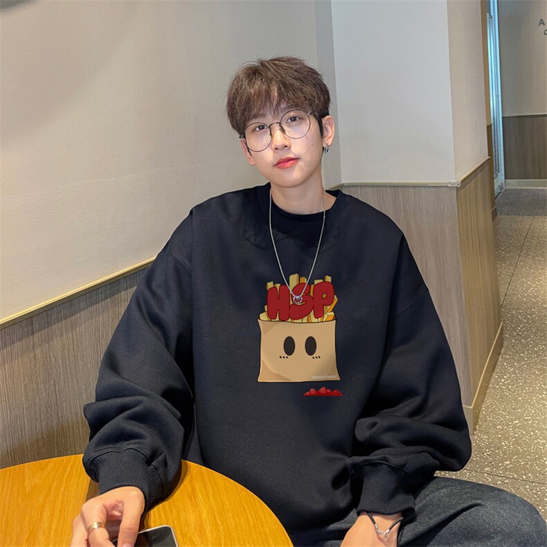 ！圆领卫衣男装港风长袖T恤男外套男WY182-P28,男装卫衣,电商B367