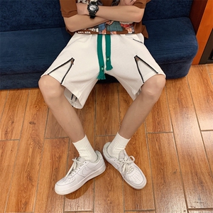 特P35 高品质华夫格夏季新款个性百搭拉链短裤沙滩中裤XDK228图片