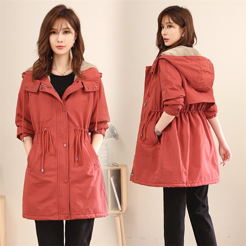 2023冬装新款加绒派克服，女装棉衣/棉服，小林双子