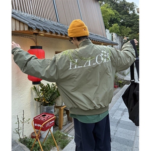 花卉刺绣飞行夹克棉服男款冬季加厚夹棉外套短款棒球服 M5012图片