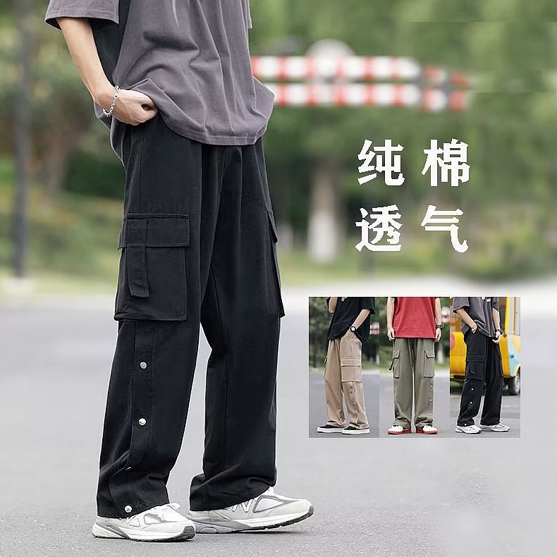 218-1-P40-A167新款时尚纯棉透气休闲裤图片