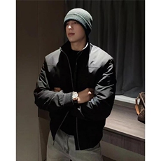冬款男立领棉衣褶皱保暖加绒加厚宽松棉服外套MY891P70，男装棉衣，星座1013-1