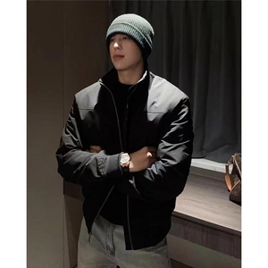 冬款男立领棉衣褶皱保暖加绒加厚宽松棉服外套MY891 P70图片