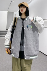 秋装新款时尚夹克棒球服男女同款中性风情侣款刺绣外套8013-P95，男装夹克，电商A441-1