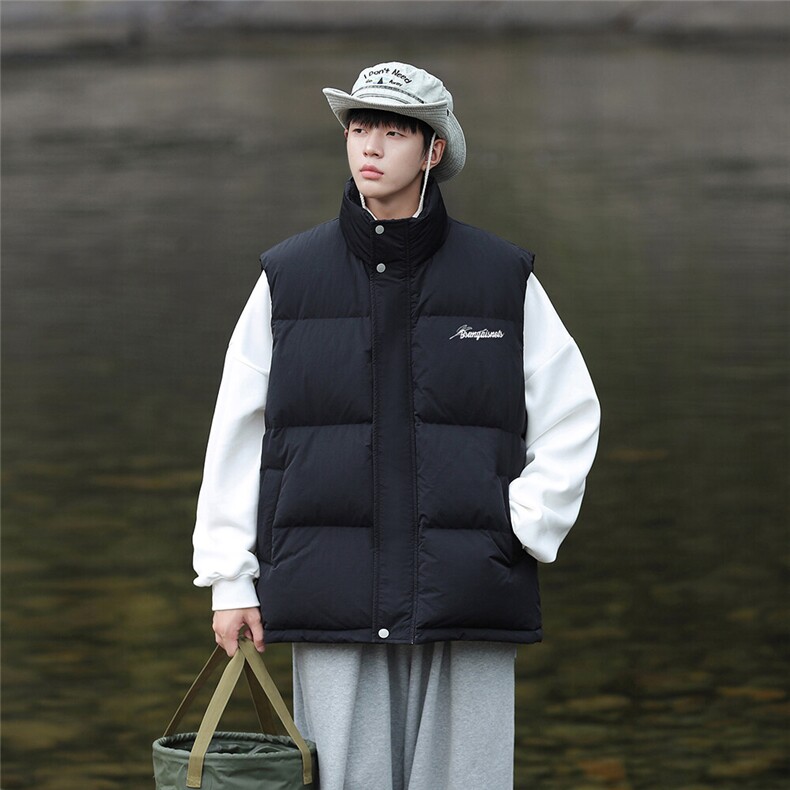 港风山系新标白鸭绒字母印花羽绒马甲A247-MJ115特批115控168，男装背心/马甲，电商A247