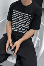 夏季新款短袖T恤男文字英文印花纯棉上衣半袖体恤衫潮DT01，男装T恤，星座710