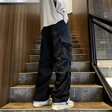 复古多口袋工装裤宽松美式中性风男女街头潮流百搭长裤K0822-P38，男装休闲裤，星座308B-1