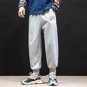 K12064-P40 加绒P50 束脚纯棉运动裤男士休闲裤大码宽松卫裤男图片