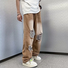 青春流行ins男直筒水洗牛仔裤P43，男装牛仔裤，星座1116-2