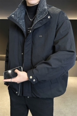 90新标呢料织带拼接立领白鸭绒羽绒服帅气外套YR5606-P299，男装羽绒服，电商D342