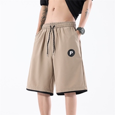 2026夏无影墙大码薄款冰丝速干短裤印花五分裤K9903/特P25卡其，男装休闲裤，电商A094