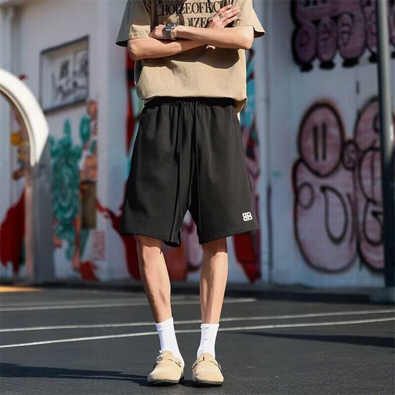 五分裤男女韩版潮流刺绣字母百搭2026夏季ins休闲短裤K6220-P26，男装休闲裤，星座412-2