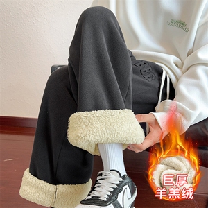 217-2-NK557-P45 冬季新款羊羔绒加绒加厚直筒休闲裤男大码卫裤图片