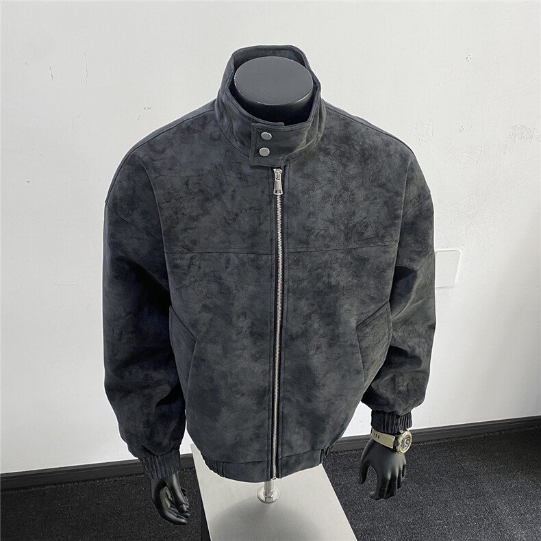 美式高阶秋冬PU棒球服夹克痞帅百搭情侣外套J562506TP70,男装夹克,电商A247