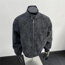 美式高阶秋冬PU棒球服夹克痞帅百搭情侣外套J562506TP70，男装夹克，电商A247