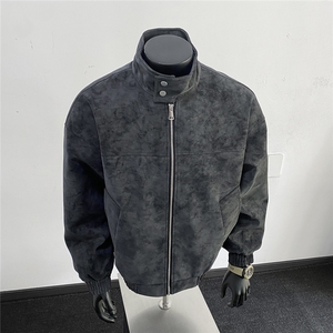 美式高阶秋冬PU棒球服夹克痞帅百搭情侣外套J562506TP70,穿衣搭胸裙穿搭图片