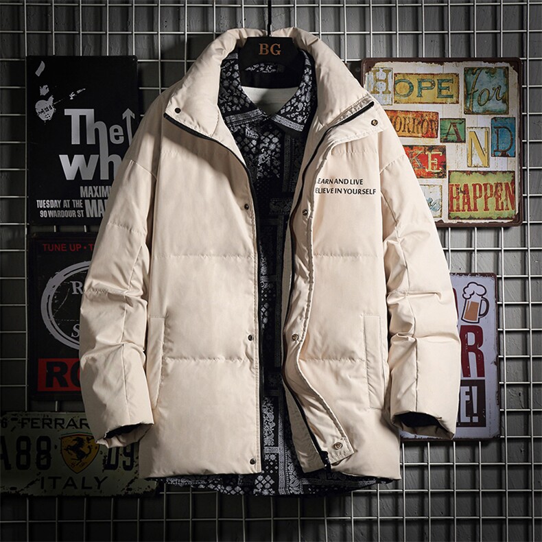 冬季假两件双门襟印花贴标白鸭绒羽绒服Y5804-p190【特价】，男装羽绒服，电商A007