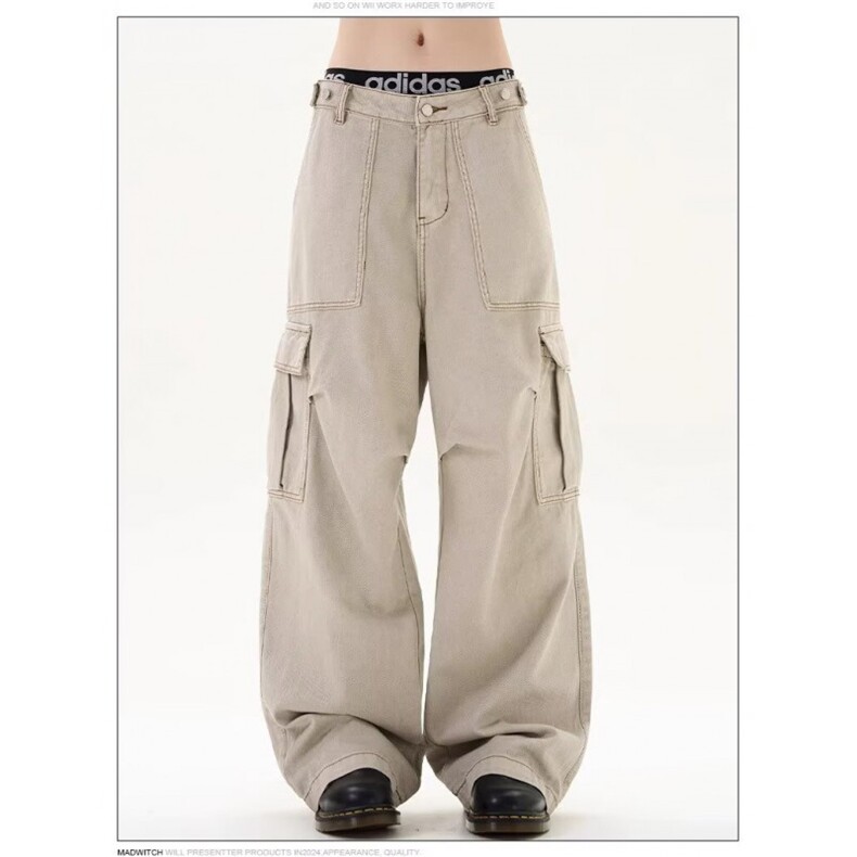 AK2056-P66美式高街潮流痞帅港风复古做旧牛仔裤，女装休闲裤，星座617A-2